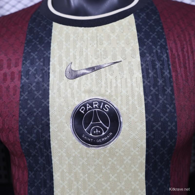 Player Version 26/27  PSG Paris Saint-Germain Black Burgundy Gold Special Edition Jersey