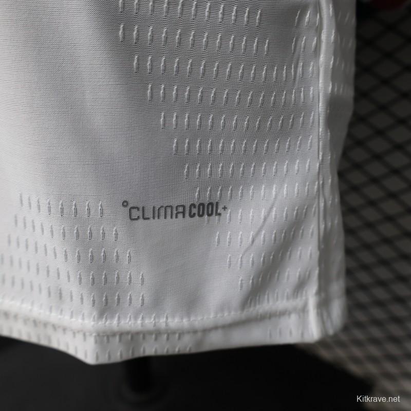 Player Version 26/27 Real Madrid White with Burgundy Stripe Long Sleeve Home Jersey