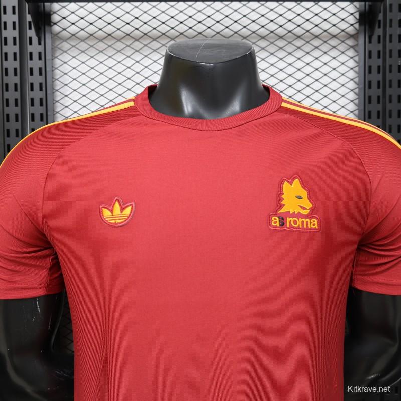 Player Version 2026 AS Roma x Adidas Originals Retro Deep Red Home Jersey