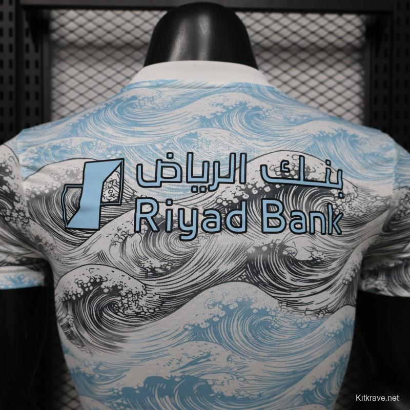 Player Version 26/27 Al-Hilal SFC White & Blue Hokusai Wave Print Special Edition Away Jersey