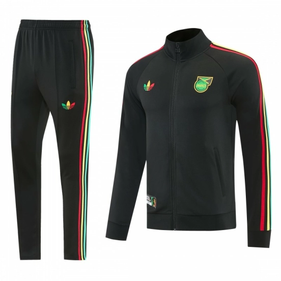 2026/27 Jamaica  Black  Full Zipper Jacket Tracksuit + Long Pants