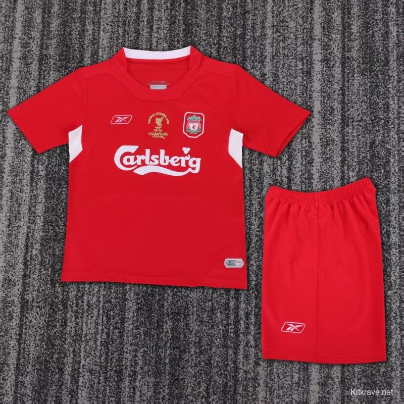 Retro Kids 04/05 Liverpool Home Jersey