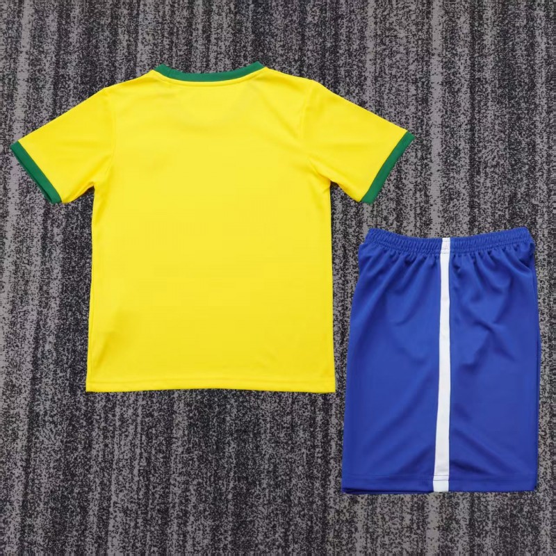 Retro Kids 1970  Brazil Yellow Jersey