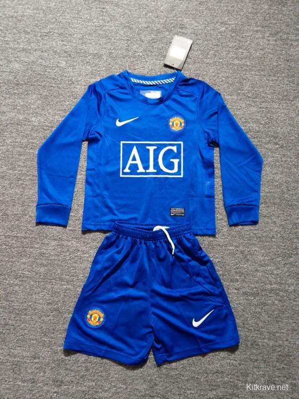 Retro Kids 08/09 Manchester United Long Sleeve Third Jersey