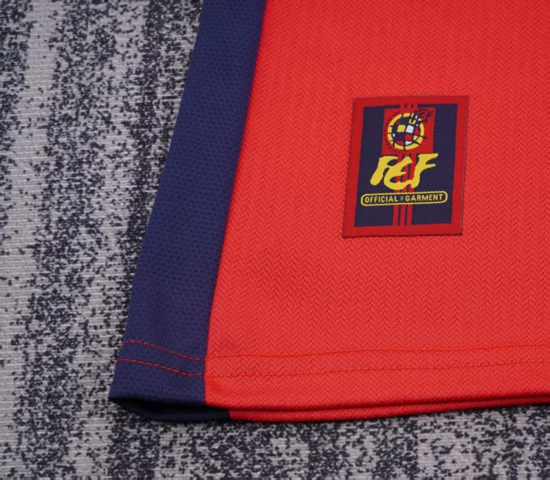 Retro Kids 1998 Spain Home Jersey
