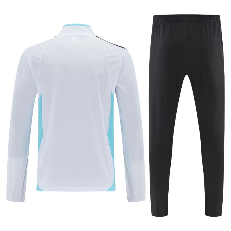 2026 Argentina White & Sky Blue Full Zipper Jacket Tracksuit + Long Pants