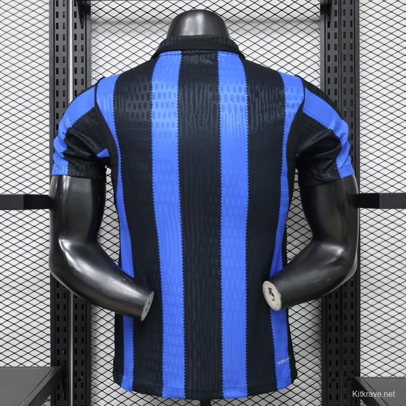 Player Version 26/27 Inter Milan Home Black & Blue  Stripe Jersey