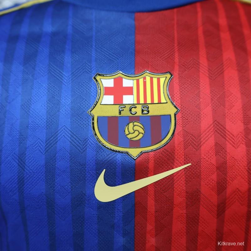 Player Version 26/27 FC Barcelona Royal Blue & Garnet Red Vertical Stripes  Special Edition Jersey