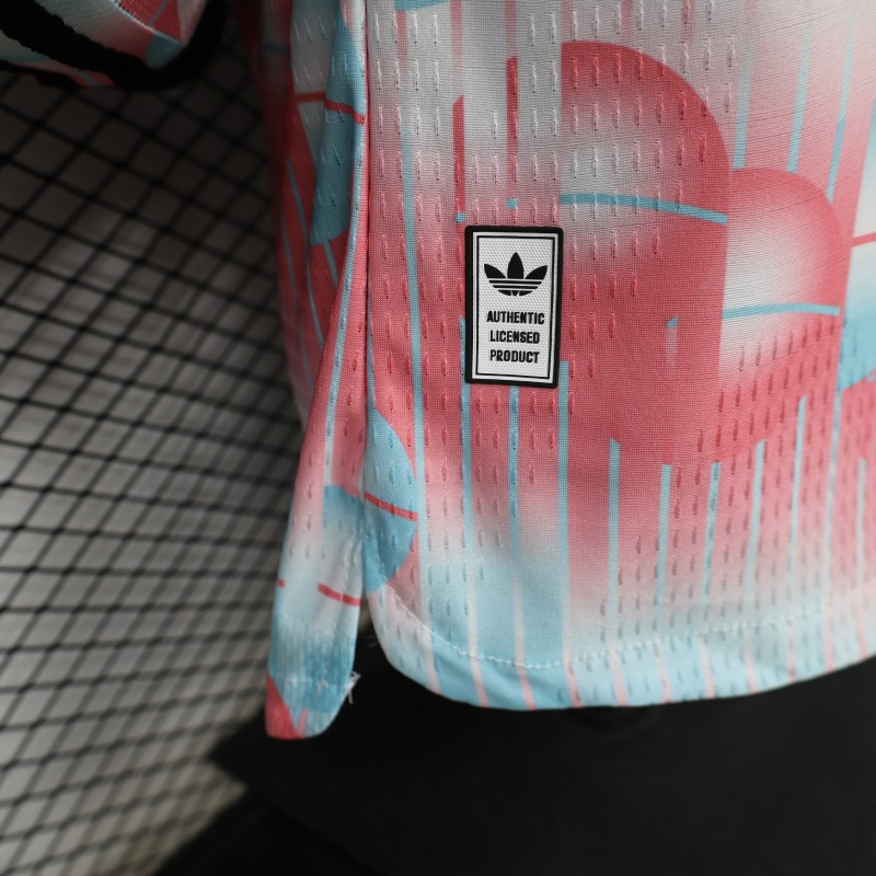 Player Version 26/27 Belgium Frozen Blue & Pink  Away Long Sleeve Jersey