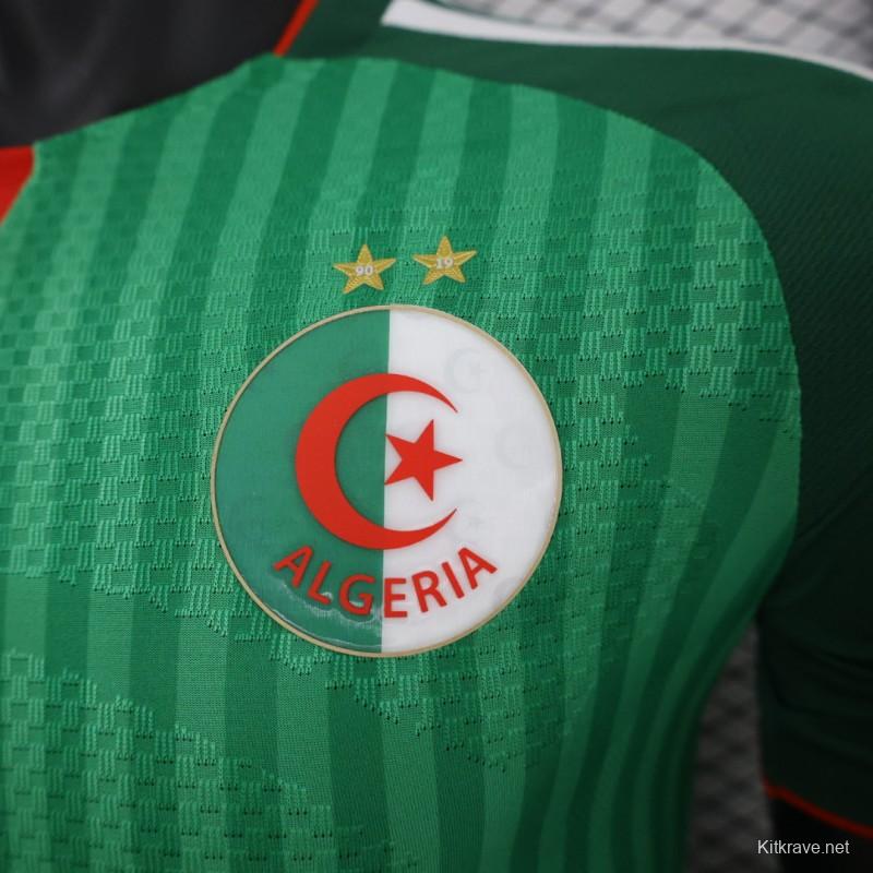 Player Version 26/27  Algeria Green Stripe V-Neck Special Edition Jersey