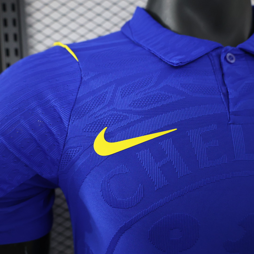 layer Version 26/27 Chelsea FC Royal Blue Polo Collar Home Jersey
