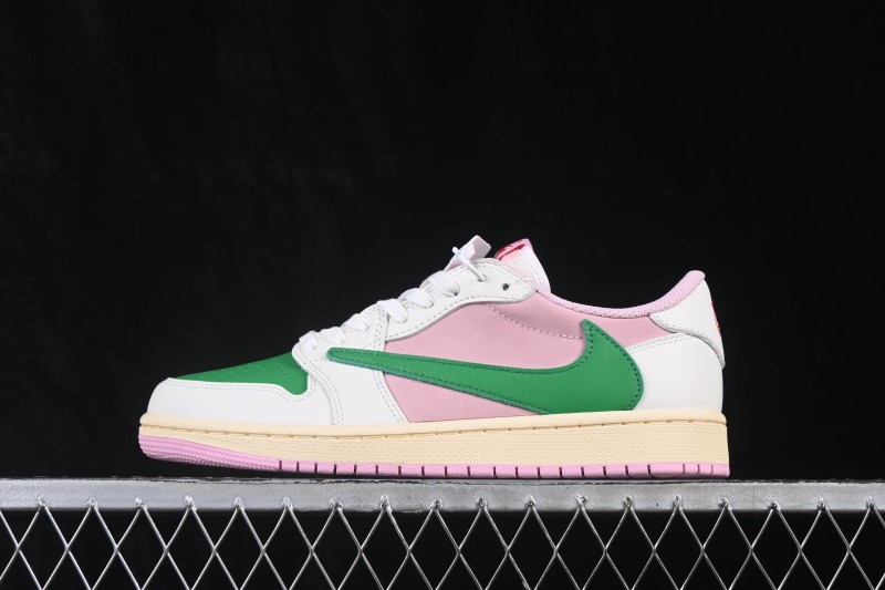 Nike Travis Scott x Air Jordan 1 Low OG AJ1 Collaboration Reverse Swoosh Sneakers - IQ7605-065