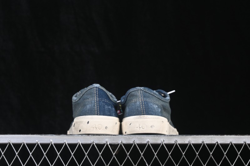 Balenciaga Paris Low Top Lace-Up Distressed Fashion Sneakers - W3RCL4090