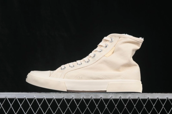 Balenciaga Paris Low Top Distressed High-Top Lace-Up Fashion Sneakers - W3RC49090