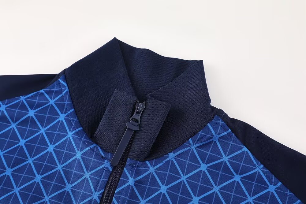 24/25 Paris Saint-Germain  Blue Full Zipper Jacket Tracksuit + Long Pants