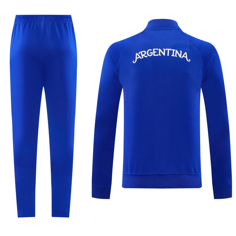 26/27 Argentina Colorful Blue Full Zipper Jacket + Long Pants