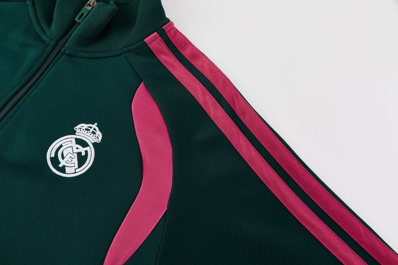 26/27 Real Madrid 02 Dark Green Full Zipper Jacket + Long Pants