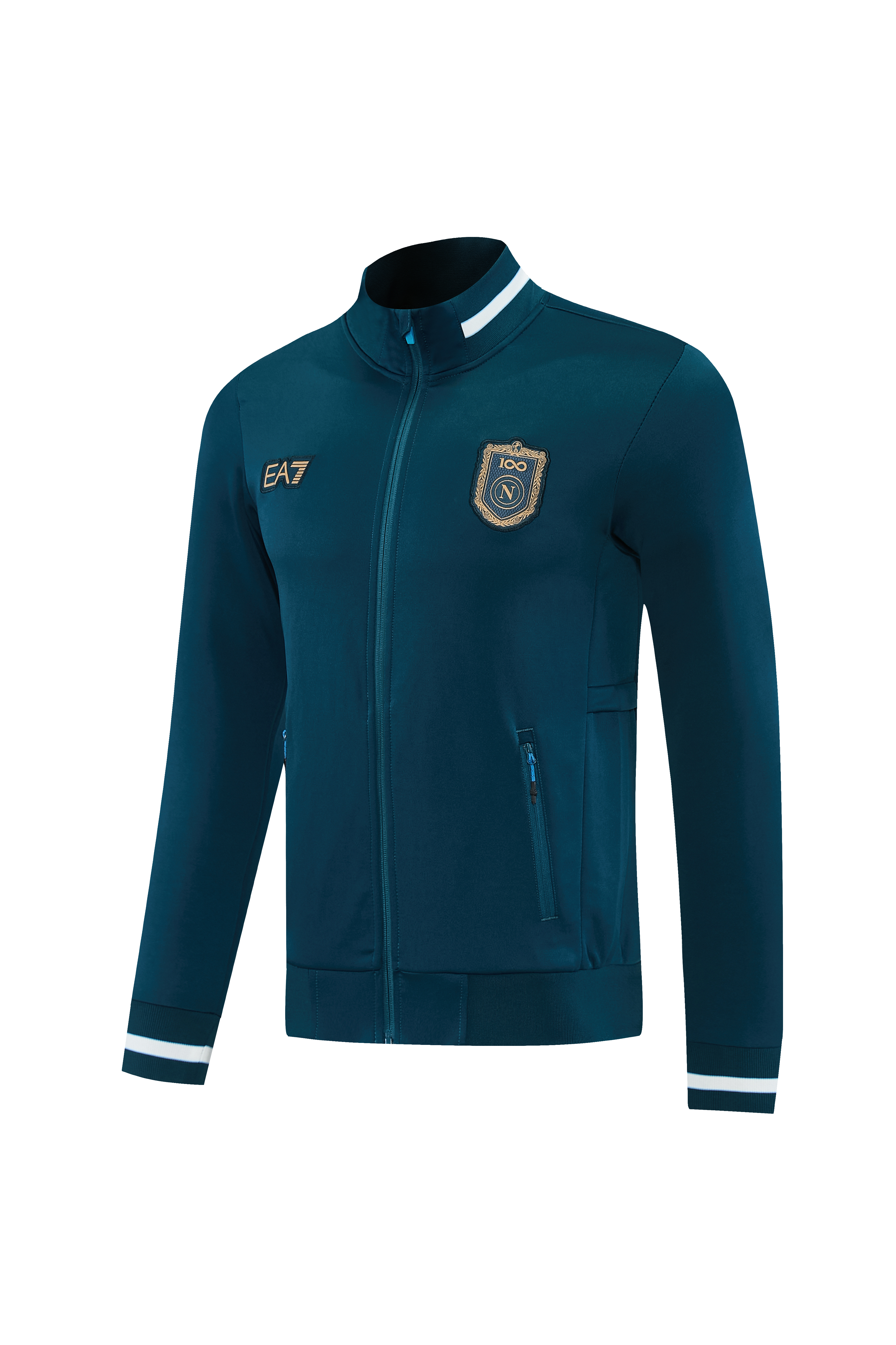 26/27 SSC Napoli Dark Green Full Zipper Jacket Tracksuit + Long Pants