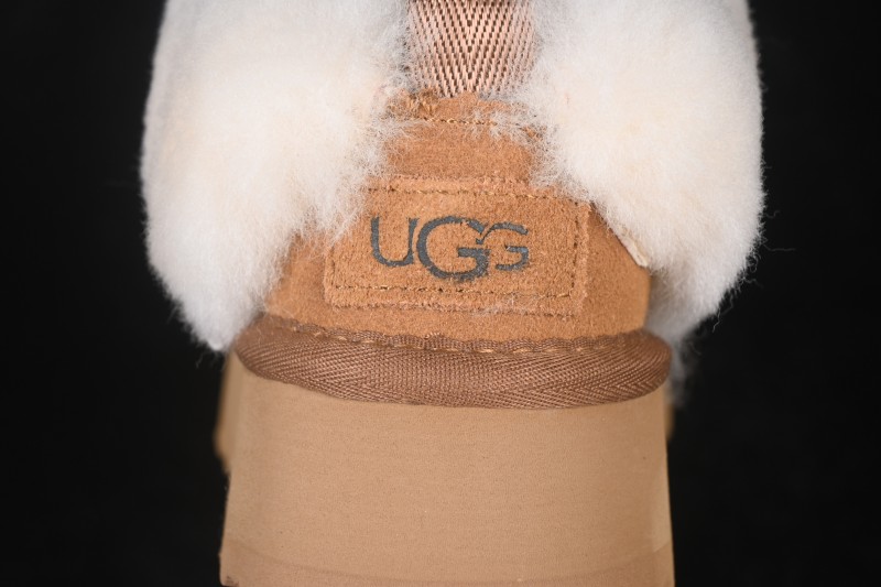 UGG Tazzelle Cow Split Leather Fleece-Lined Comfortable Platform Ankle Snow Boots - AJD4