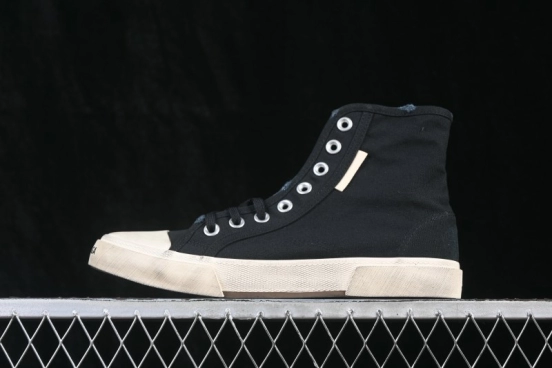 Balenciaga Paris Low Top Distressed Lace-Up High-Top Fashion Sneakers - W3RC11090