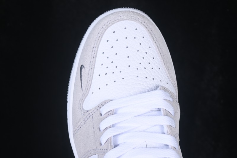 Nike Air Jordan 1 Low AJ1 Embroidered White Grey Low-Top Retro Cultural Basketball Shoes - IX3959-100