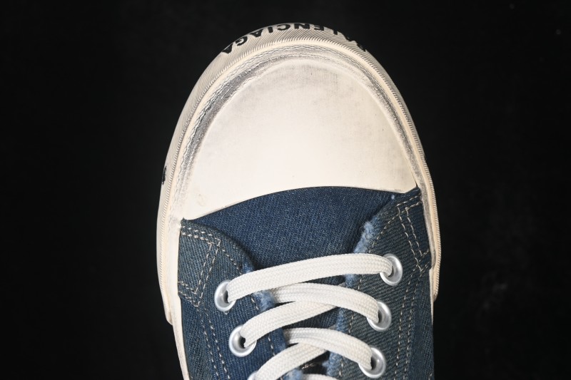 Balenciaga Paris Low Distressed Lace-Up Low-Top Fashion Sneakers - W3RCL4090
