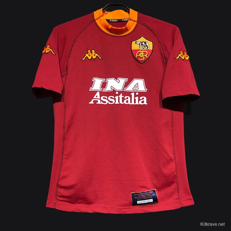 Retro 00/01 AS Roma Home Jersey