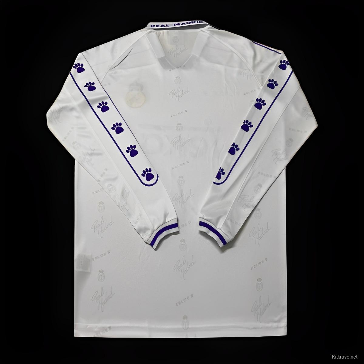 Retro 95/96 Real Madrid Home Long Sleeve Jersey