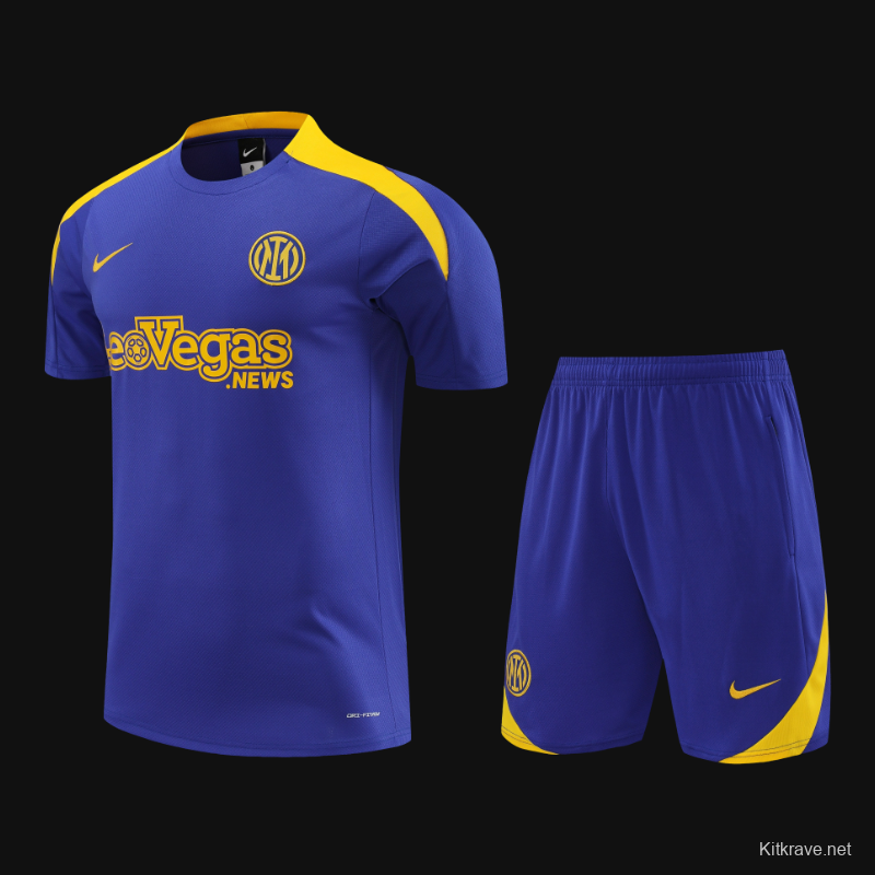 24/25 Inter Milan Blue Short Sleeve Jeresy+Shorts