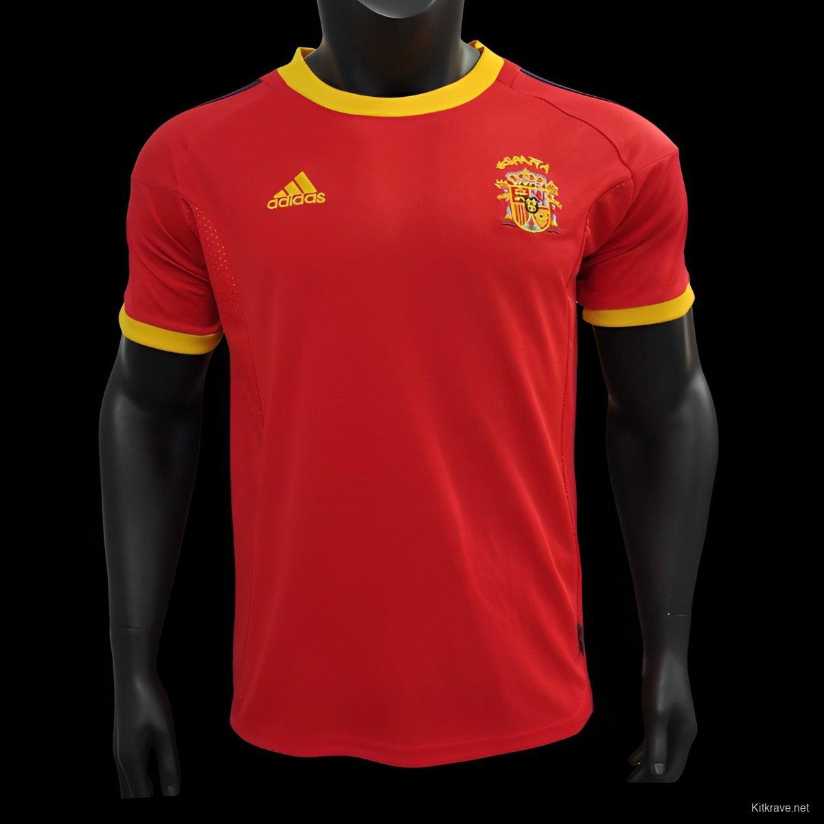 Retro 2002 Spain Home Jersey