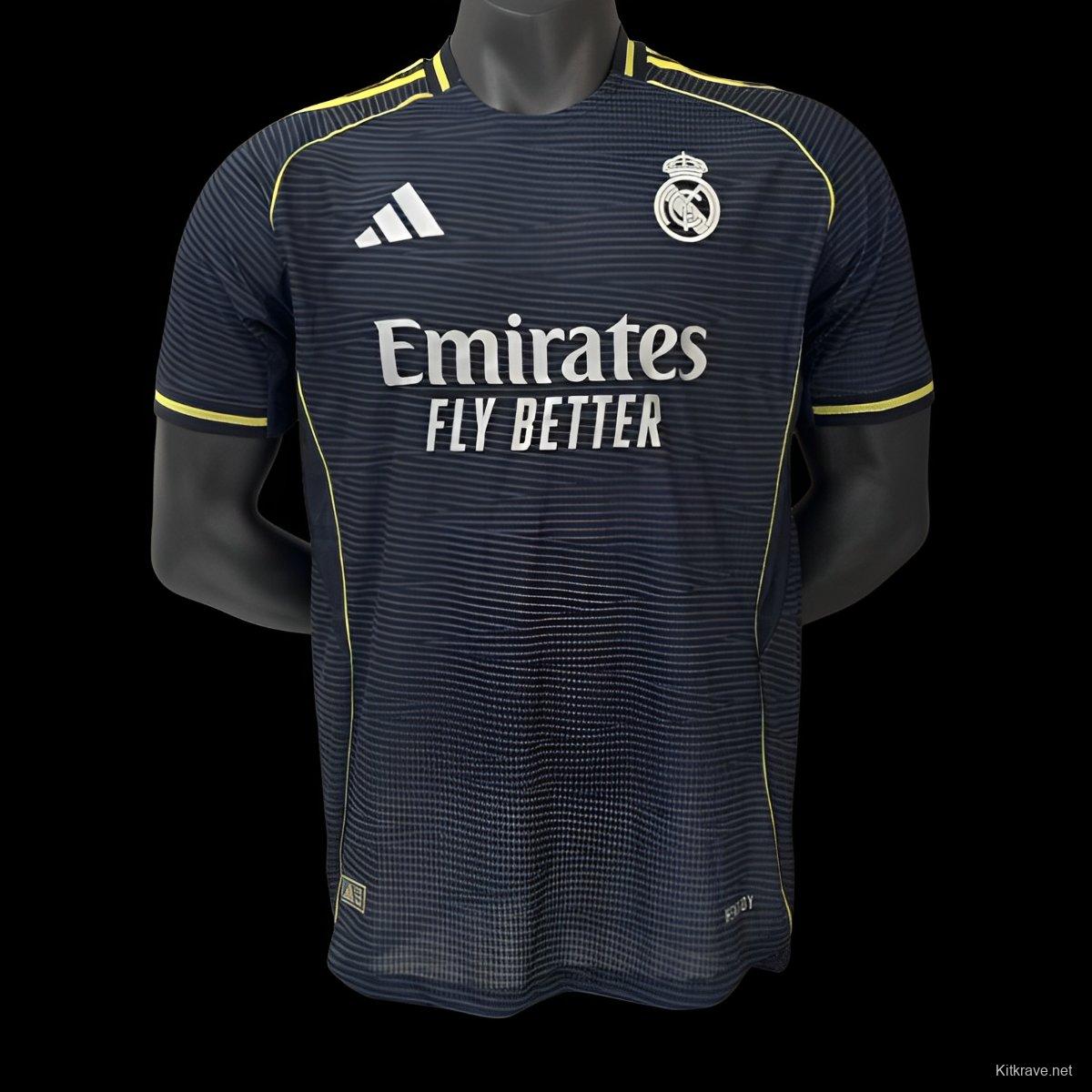 Player Version 25/26 Real Madrid Away Black Jersey