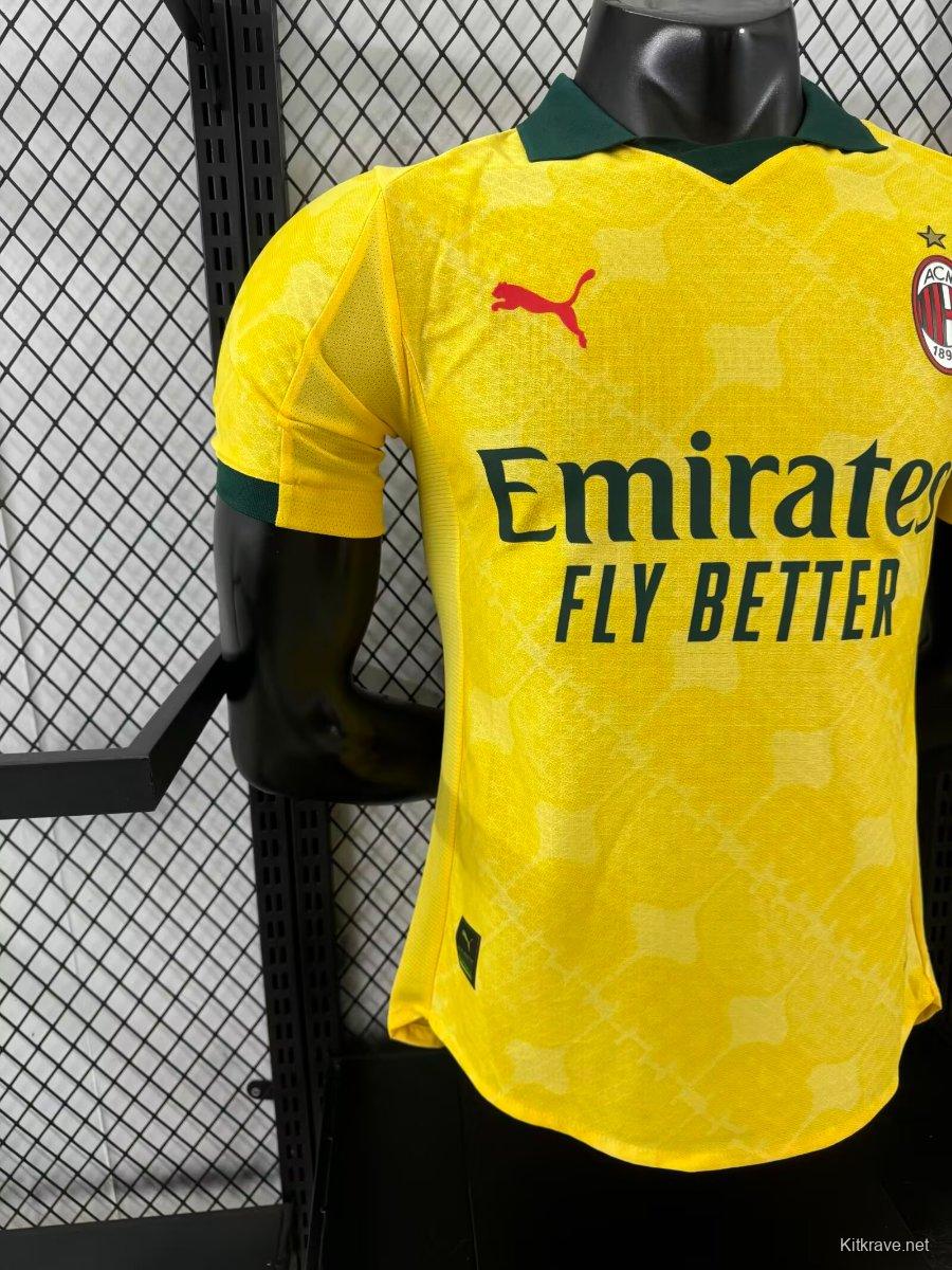 Player Version 25/26 AC Away Yellow Jersey