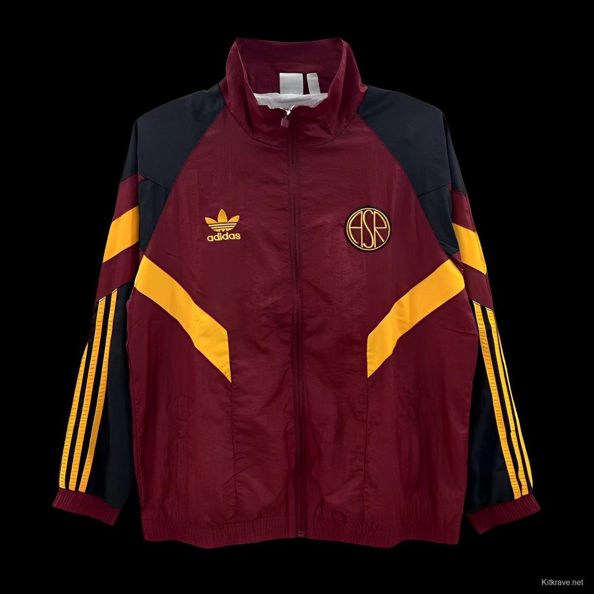 25 26 Roma x Adidas Original Full Zipper Track Top Windbreaker