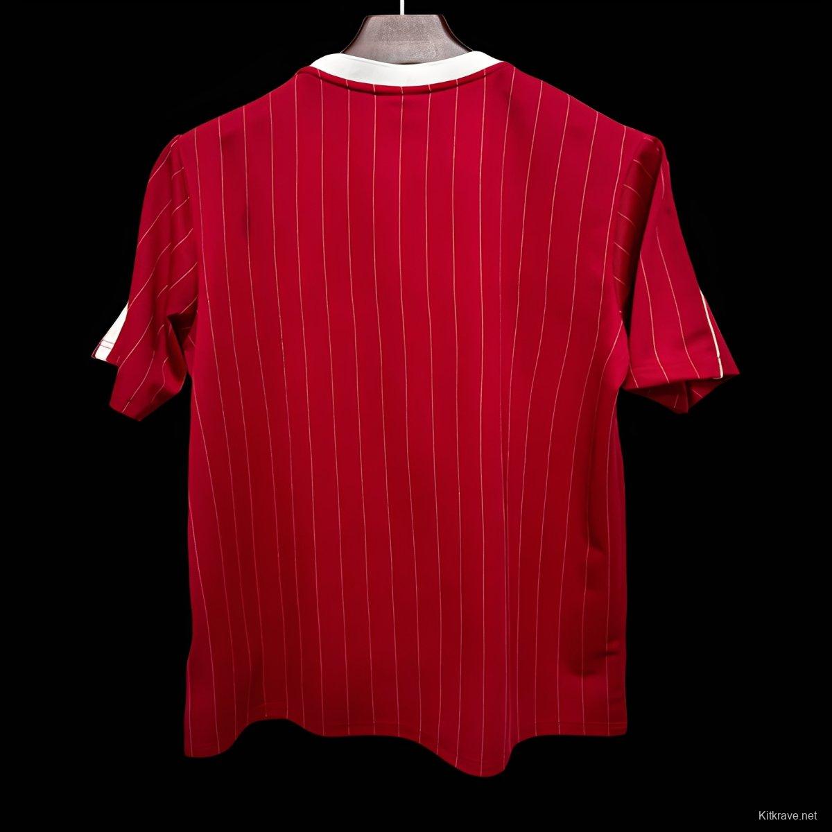 25/26 Manchester United Adidas Original Terrace Icons Wine Jersey