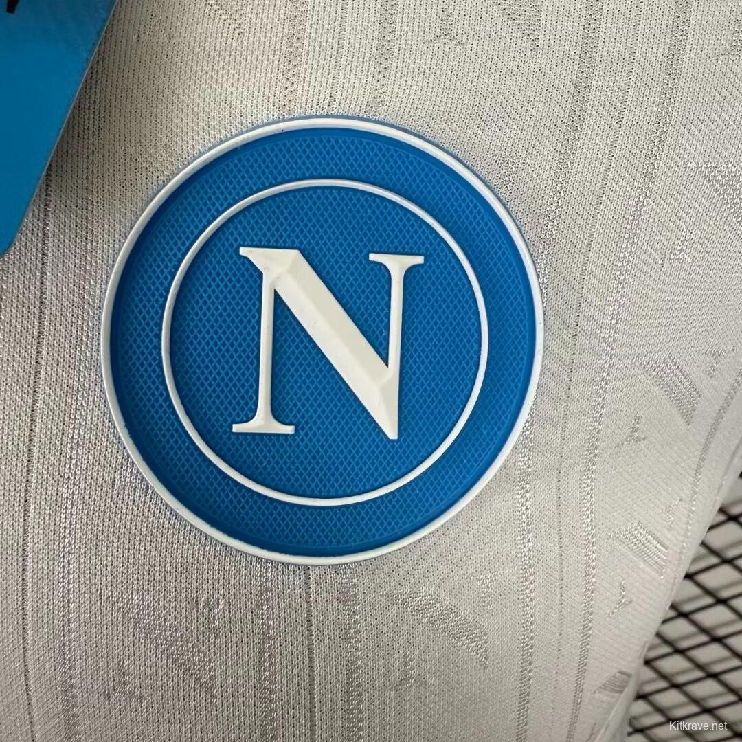 Player Version 25/26 SSC Napoli Champion Away White Jersey