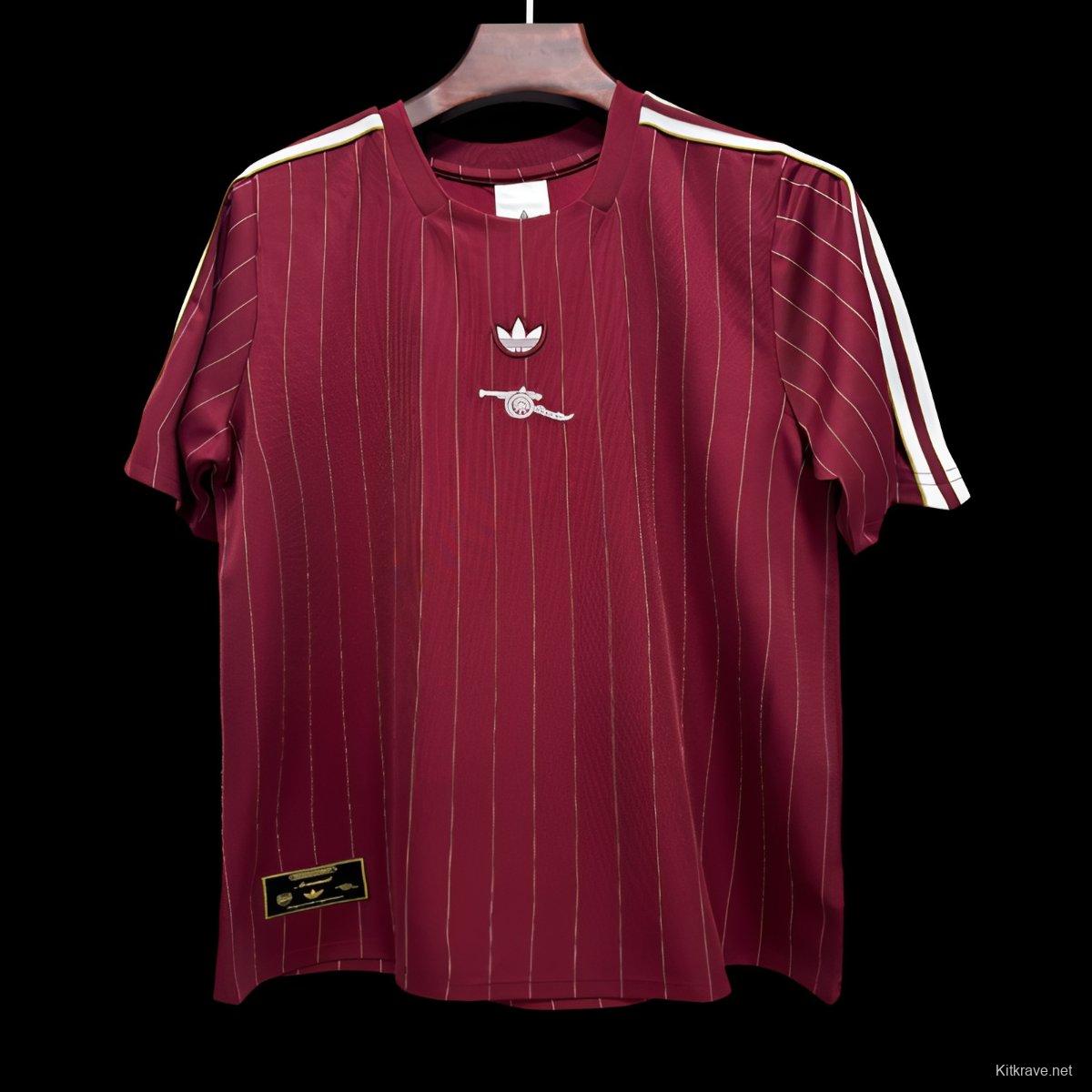 2026 Arsenal Adidas Terrace Icons Maroon Jersey