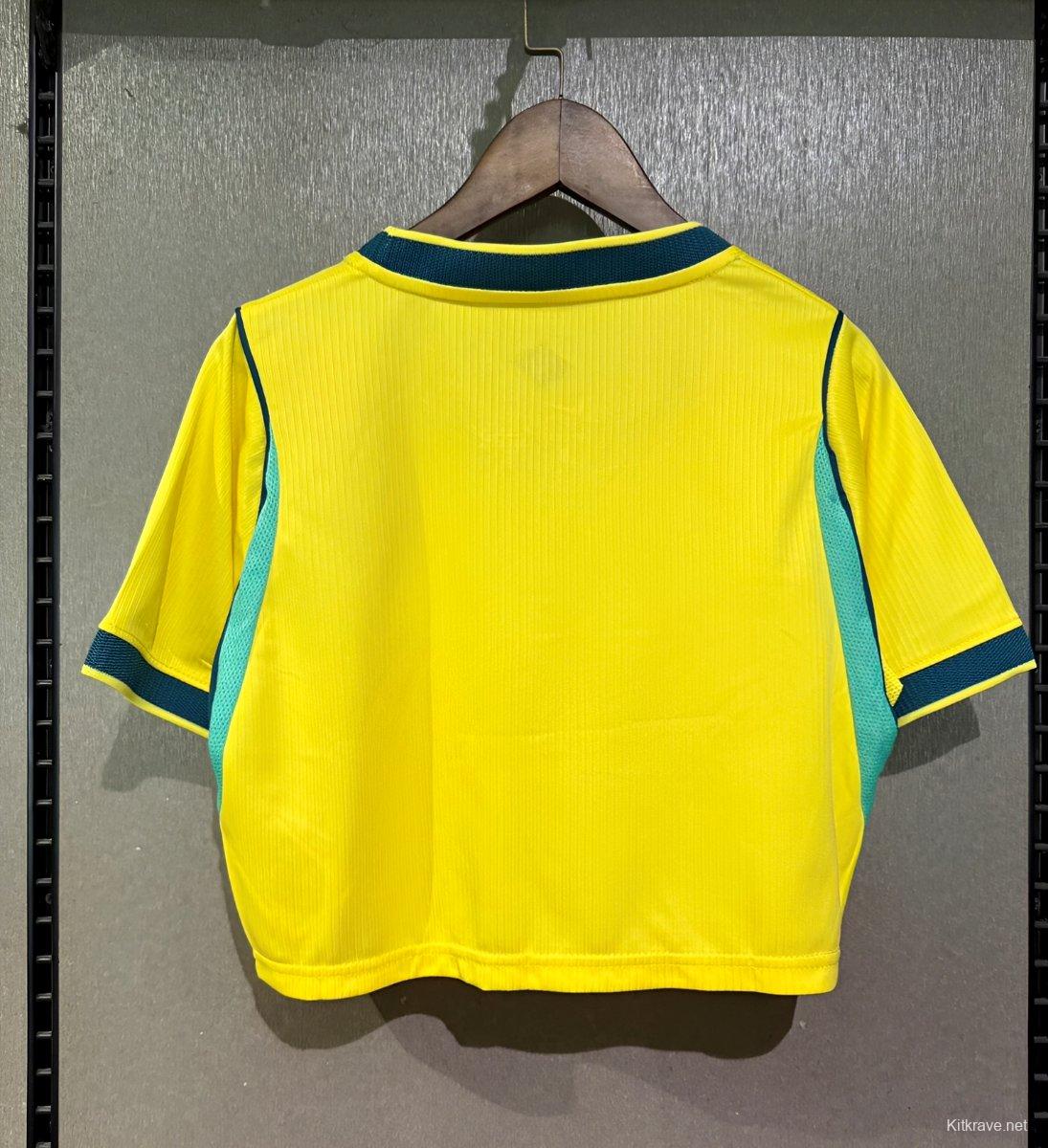 2026 Brazil Home Women Cropped Jersey