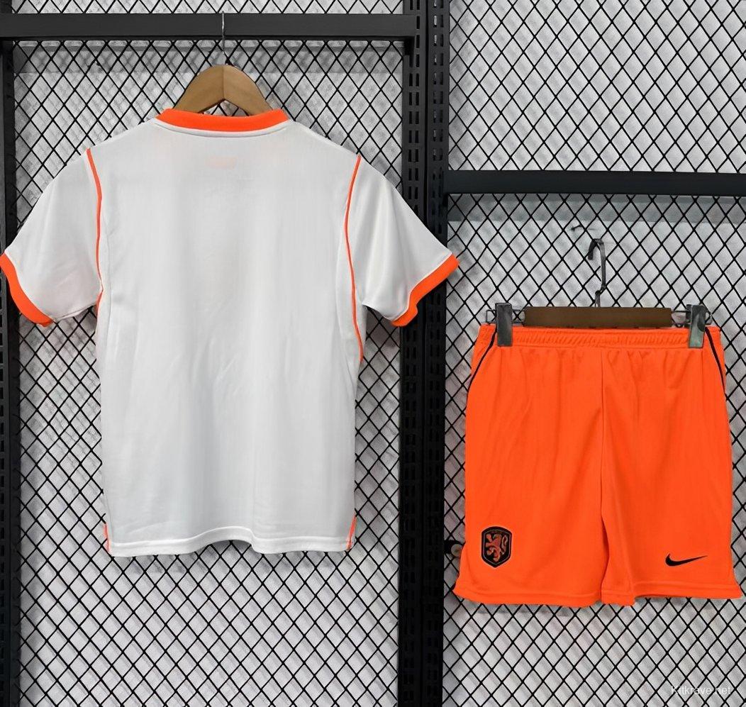 2026 Kids Netherlands Away White Jersey