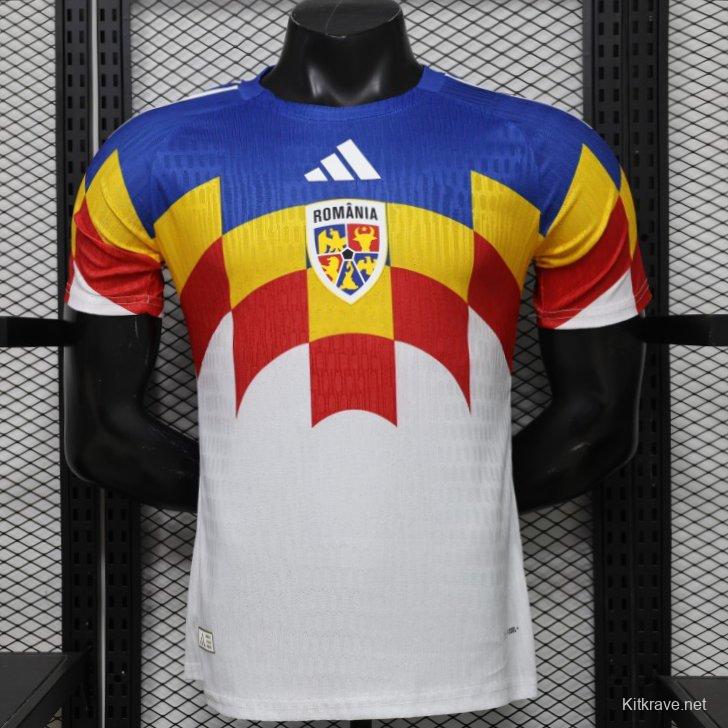 Player Version 2026 Romania Special Edition White with Blue Yellow Red Jersey