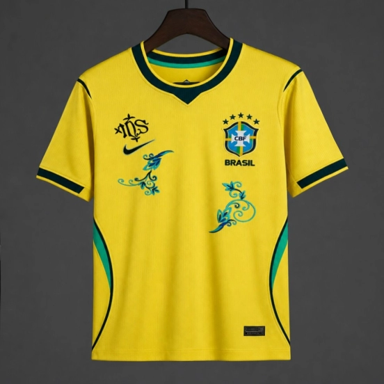 2026 Brazil 2026 Home Yellow/Blue "Floral Edition" Jersey