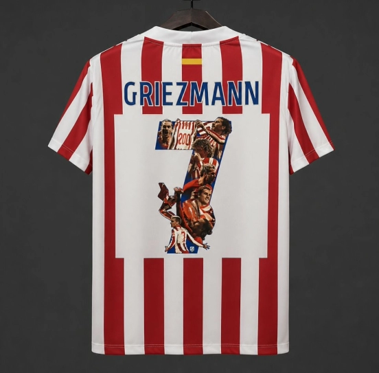 25/26 Atletico Madrid Home Jersey With Griezmann Special Printing