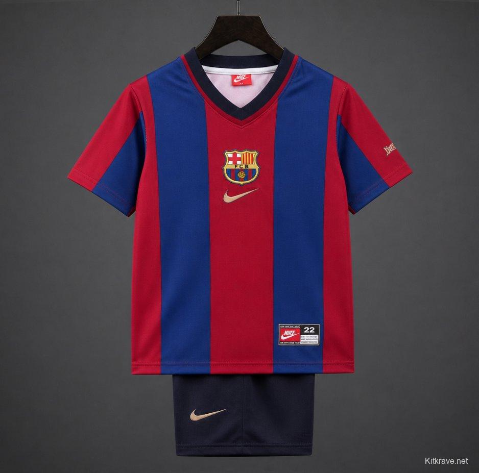 Retro Kids 98/99 Barcelona Home Jersey