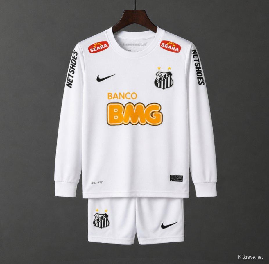 Retro Kids 12/13 Santos Home Long Sleeve Jersey
