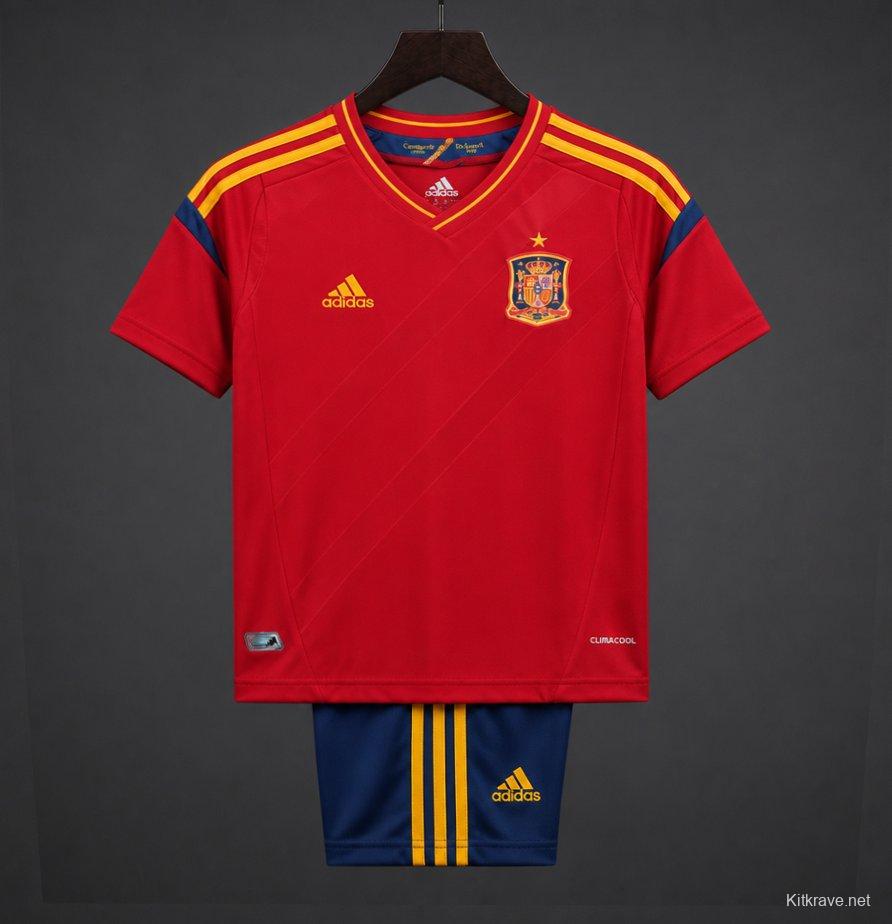 Retro Kids 2012 Spain Home Jersey