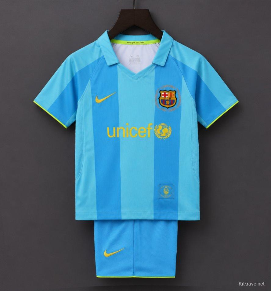 Retro Kids 07/08 FC Barcelona Away Jersey