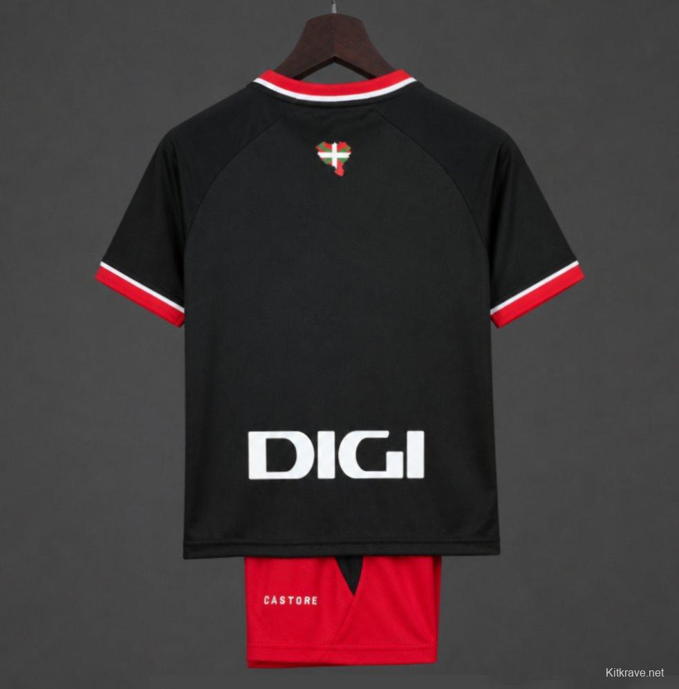 26/27 Kids Athletic Bilbao Away Black Jersey