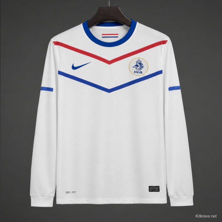 Retro 2012 Netherlands Away Long Sleeve Jersey