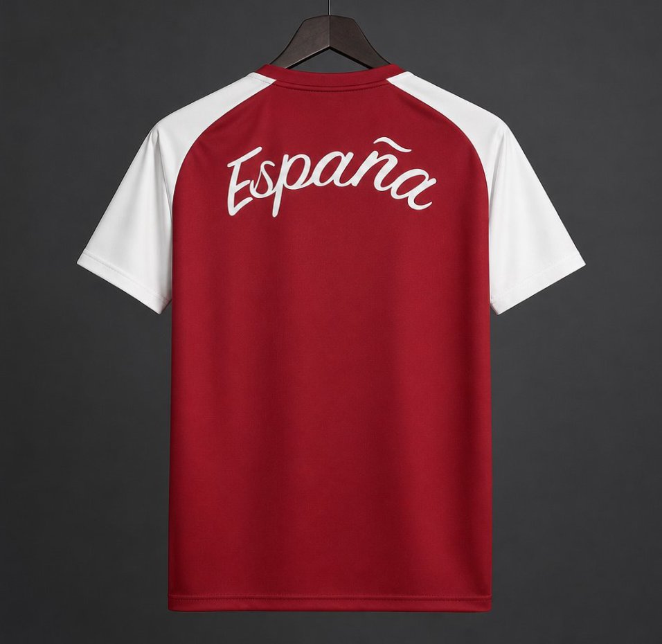 2026 Spain Pre-Match Away Red&White Jersey