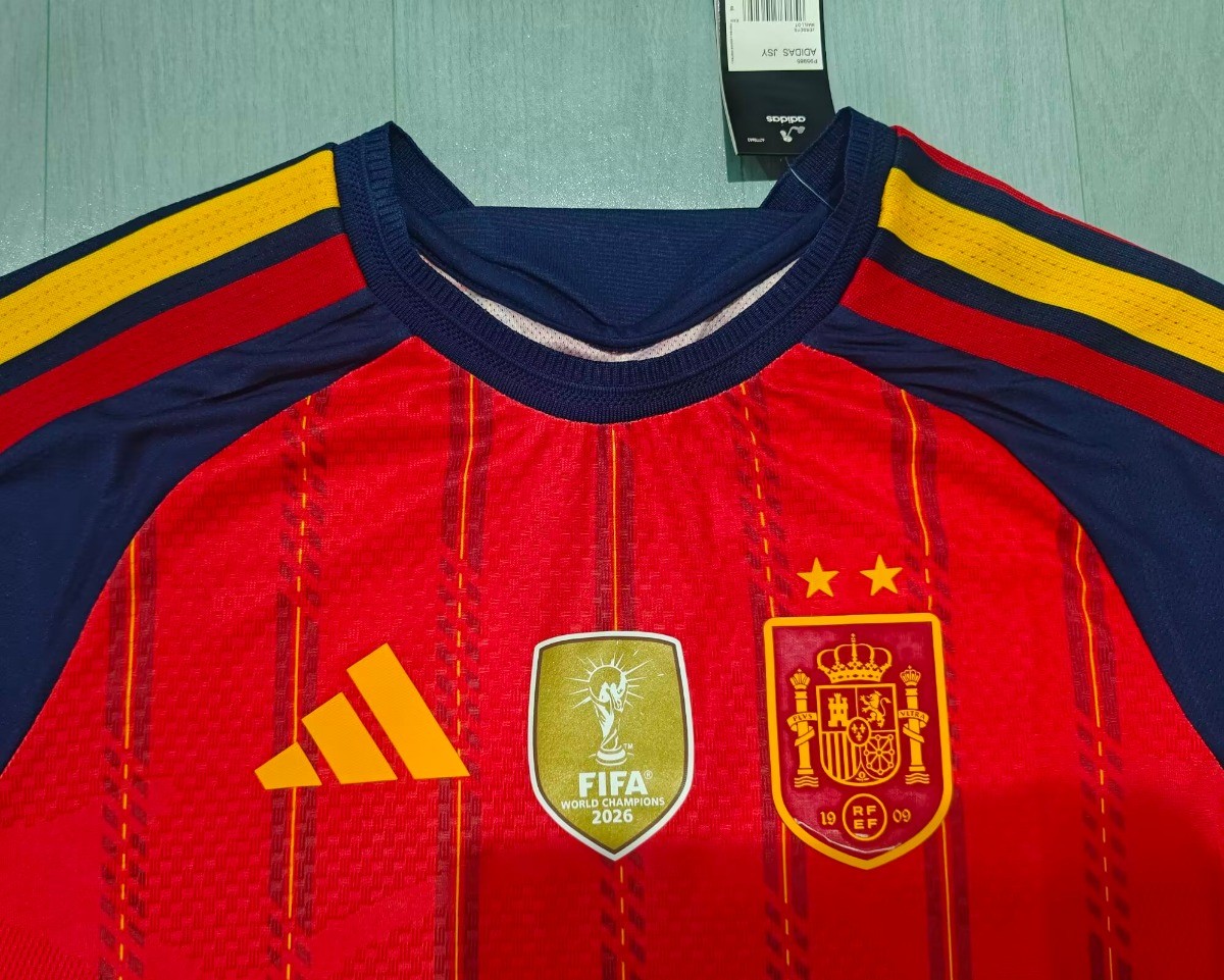 2 Star Player Version 2026 Spain Home Jersey With Champion Patch