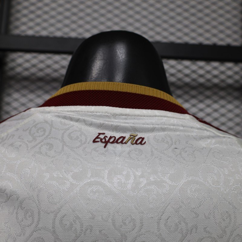 2 Star Player Version 2026 Spain Away White Jersey With Champion Patch